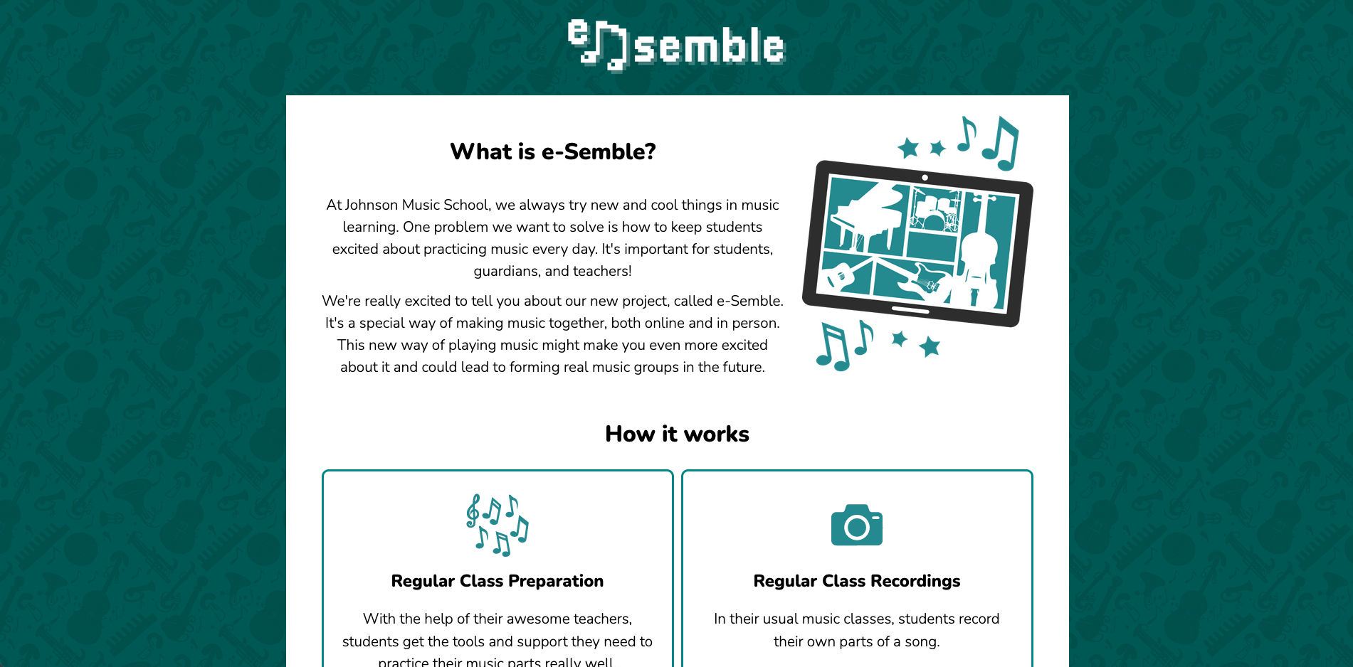 esemble webpage